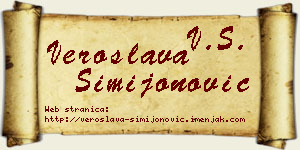 Veroslava Simijonović vizit kartica